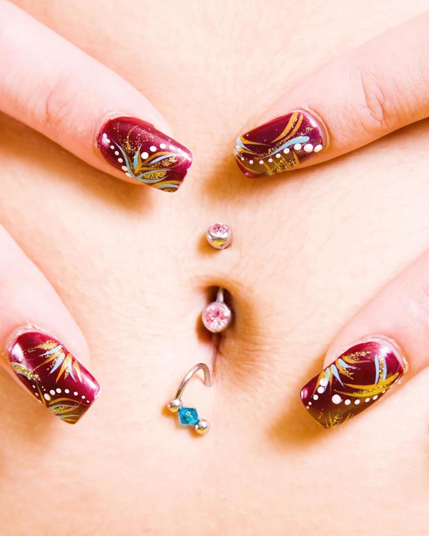 Bauchnabelpiercing Set 4 Stück Silber Gold Chirurgenstahl 14G Diamant Herz Schmetterling Frau
