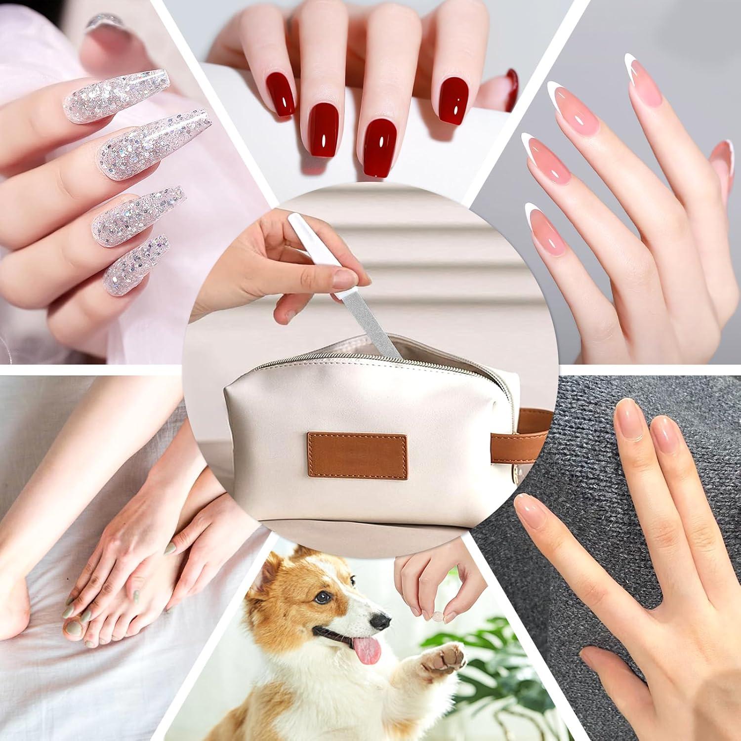 6er Set Nagelfeilen Naturnägel Maniküre Pediküre Schwarze Griffe