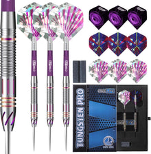 Tungsten Steel Darts Set mit 3 Schäften & 9 Flights