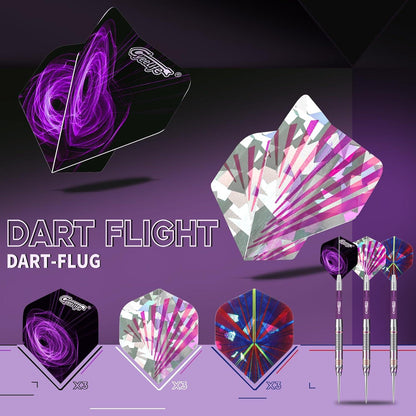 Professionelles CyeeLife Tungsten Darts Set 90% Steel 3 Schäfte 9 Flights