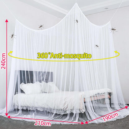 Moskitonetz Bett 190x210x240cm für Zuhause Camping White