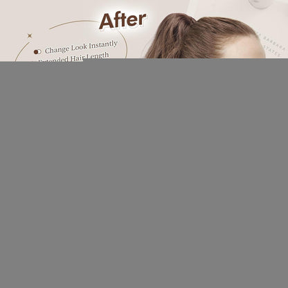 Gewellter Pferdeschwanz mit Klammer – Bleiches Aschblond 50cm