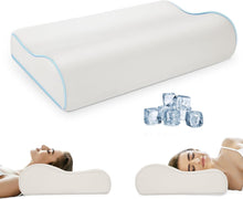 Memory-Schaum Orthopädisches Nackenkissen mit Eisseide 54*34*9/12cm