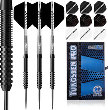 Professionelles Tungsten Darts Set mit 3 Schäften & 9 Flights