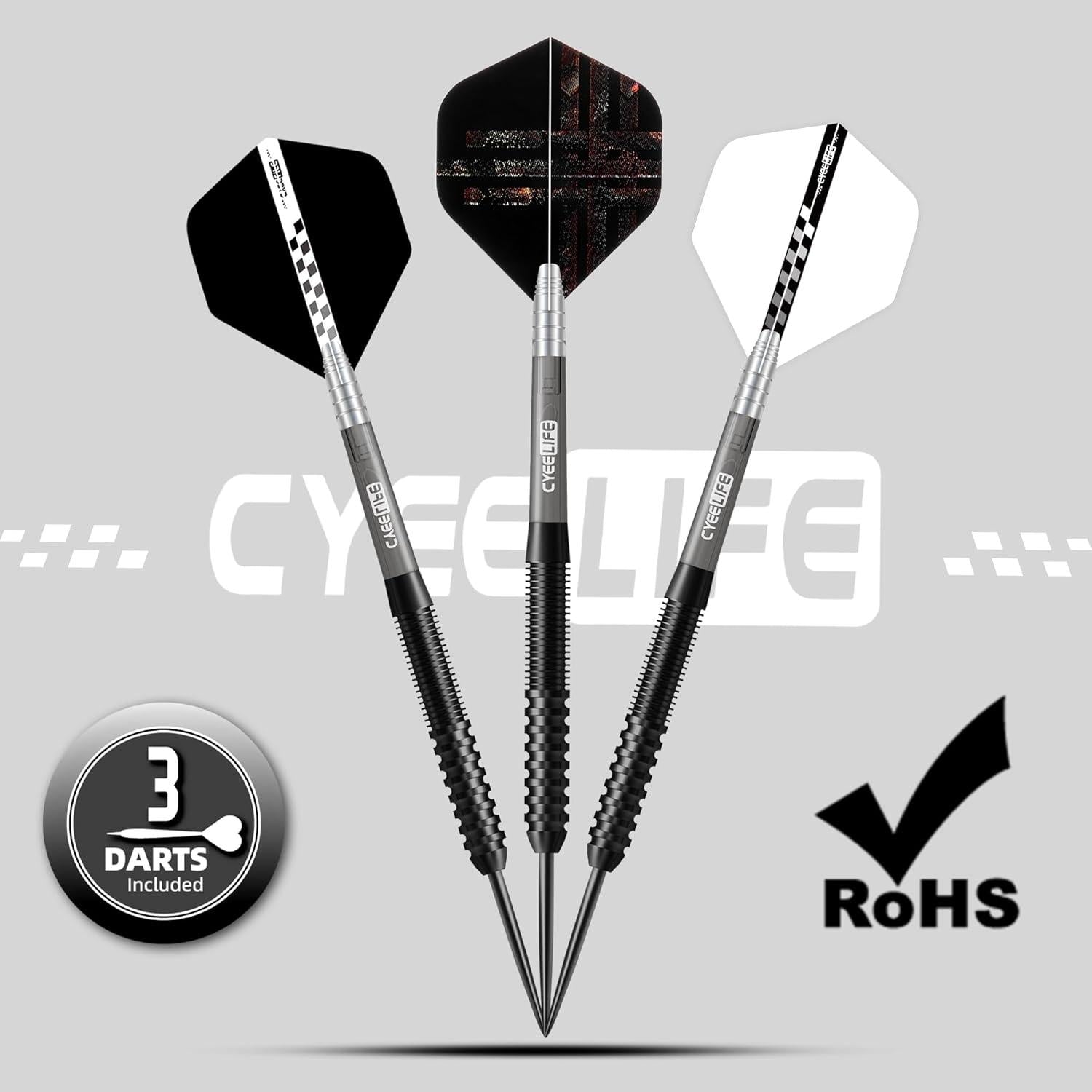 Professionelles Tungsten Darts Set 23 Gramm mit 3 Schäften