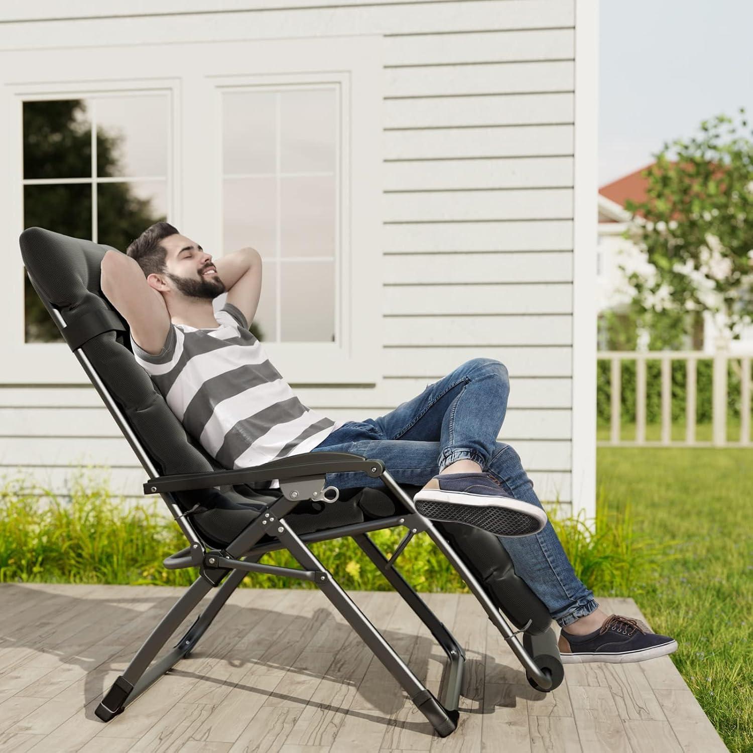 Sonnenliege 2er Set Klappbar Mit Getränkehalter Polster