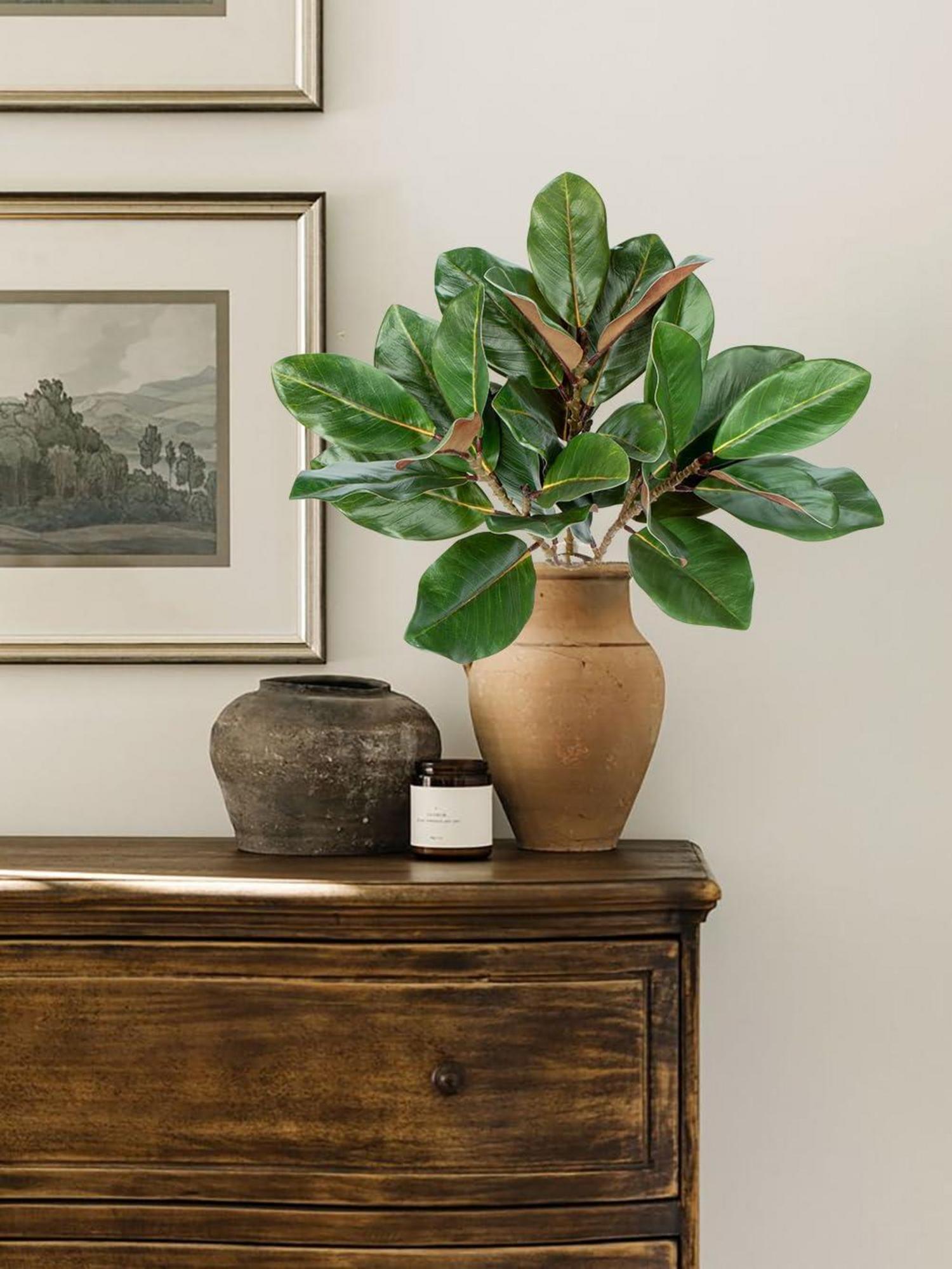 Künstlicher Magnolienzweig 5er Set 64cm Dekoblumen Büro Zuhause