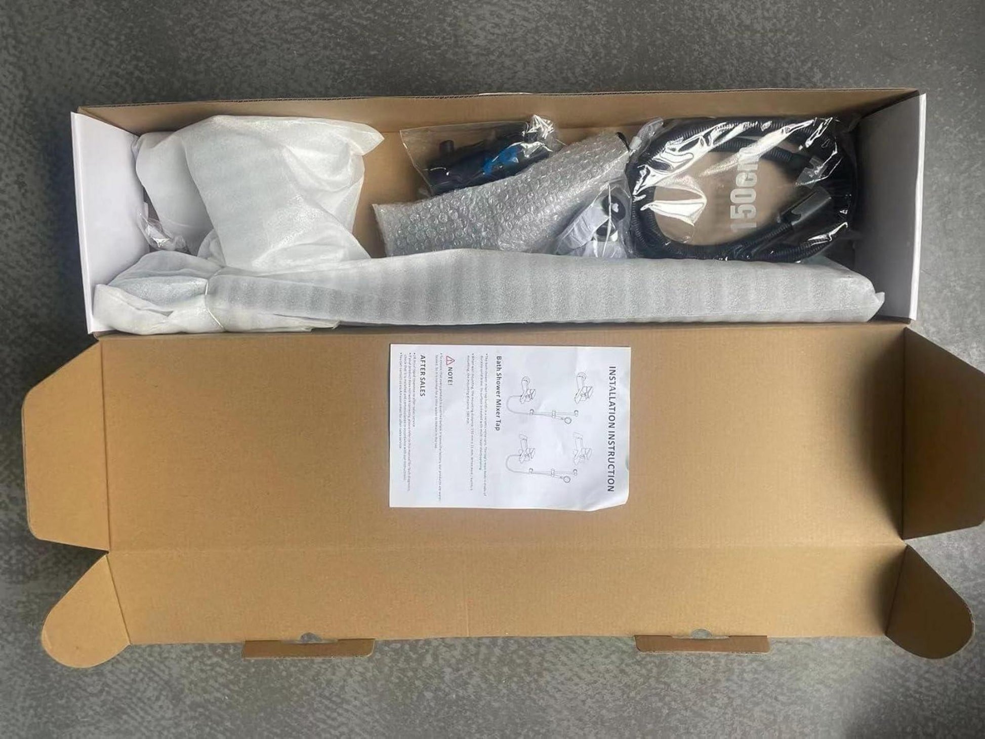 Jacurley Schwarz Badewannenarmatur mit Duschset und Brausegarnitur