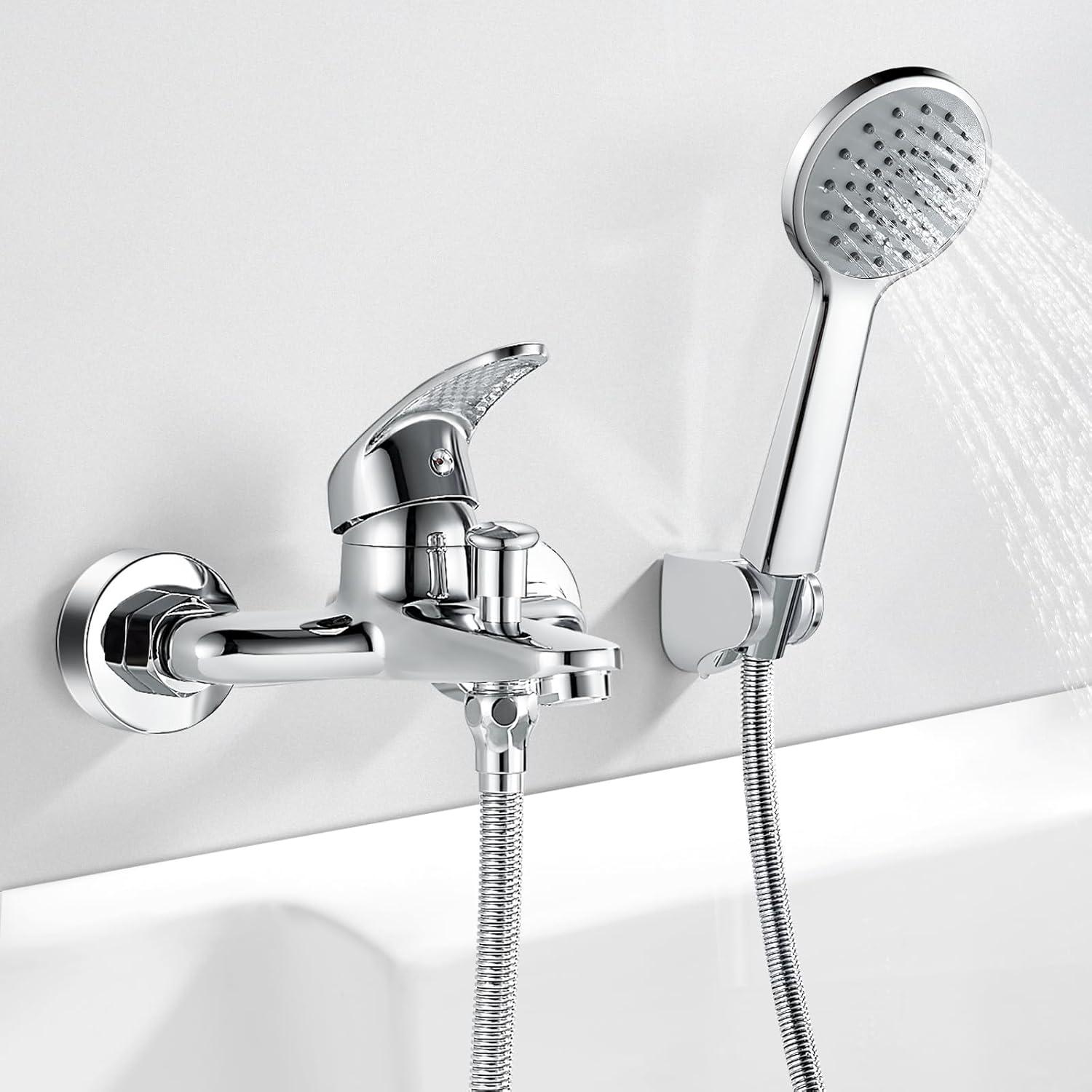 Badewannenarmatur mit Handbrause und Mischbatterie