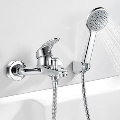 Badewannenarmatur mit Handbrause und Mischbatterie