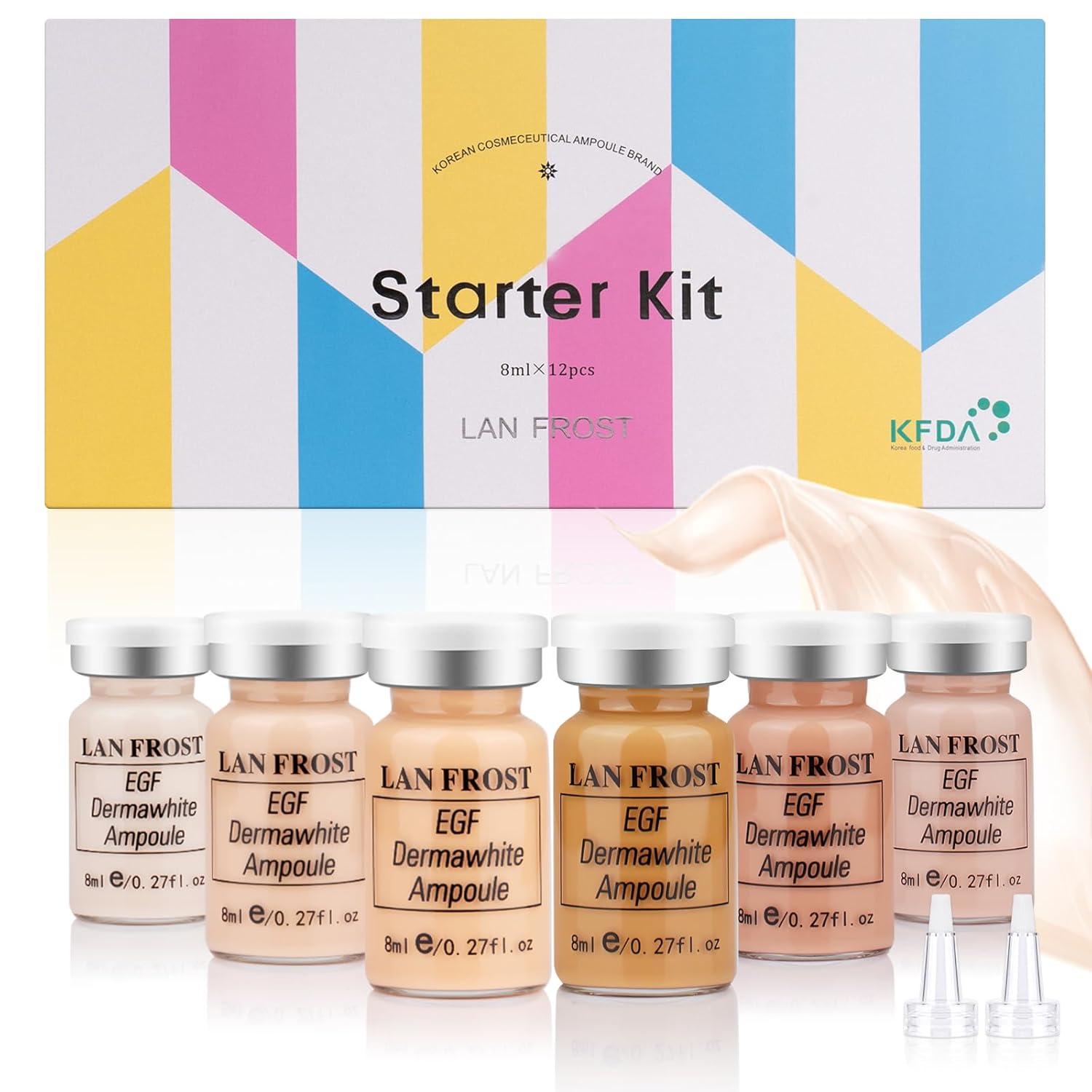 BB Facial Glow Serum Starter Kit Hyaluronsäure Essenz Foundation 6pcs