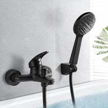 Jacurley Schwarz Badewannenarmatur mit Handbrause und