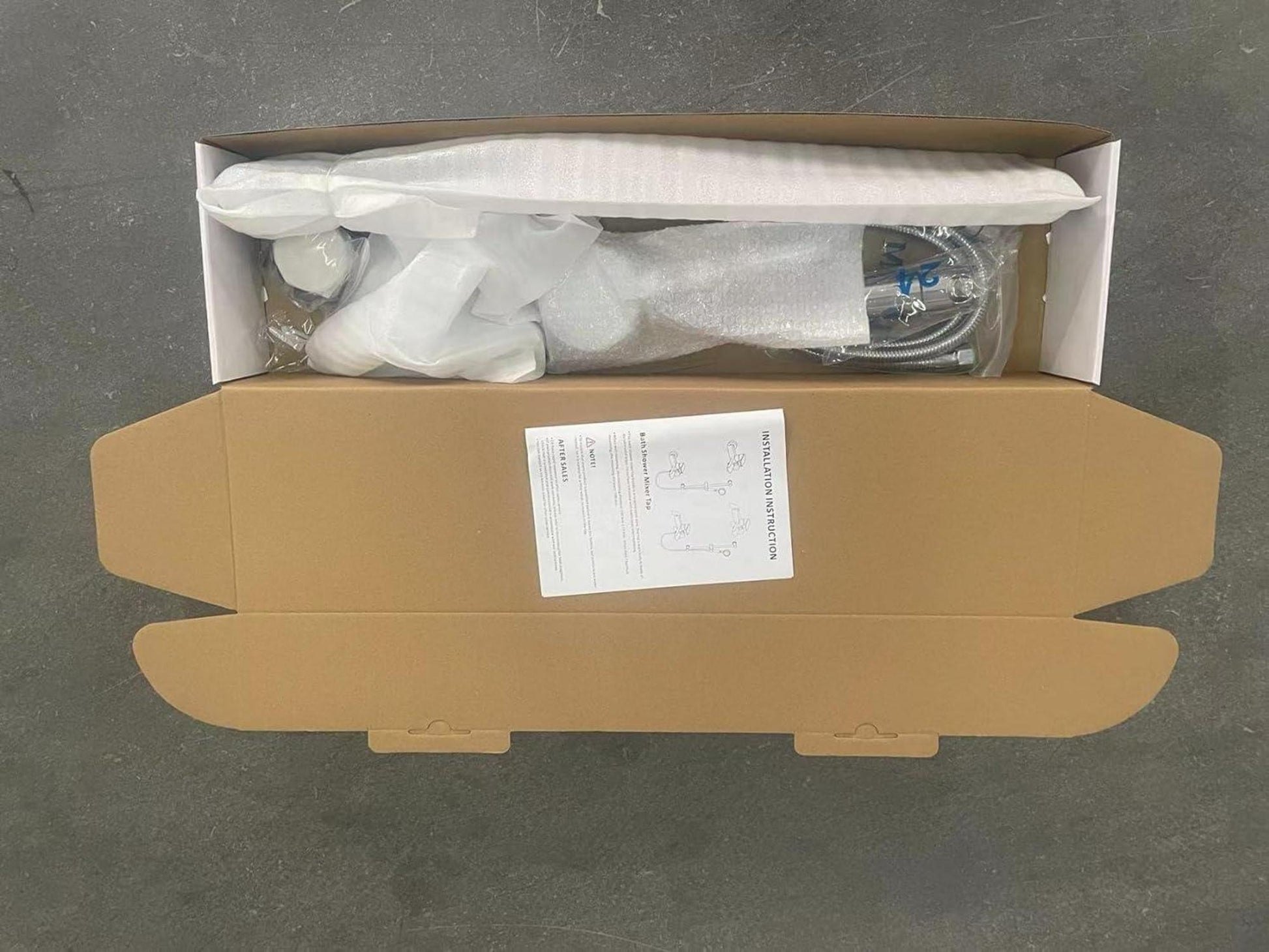 Jacurley Badewannenarmatur Duschset, Mischbatterie Badewanne Brausegarnitur, Duschsystem Wannenarmatur, 635mm Duschstange, Chrom