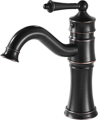 Wasserhahn Schwarz Antik für Bad Waschbecken 360° schwenkbar