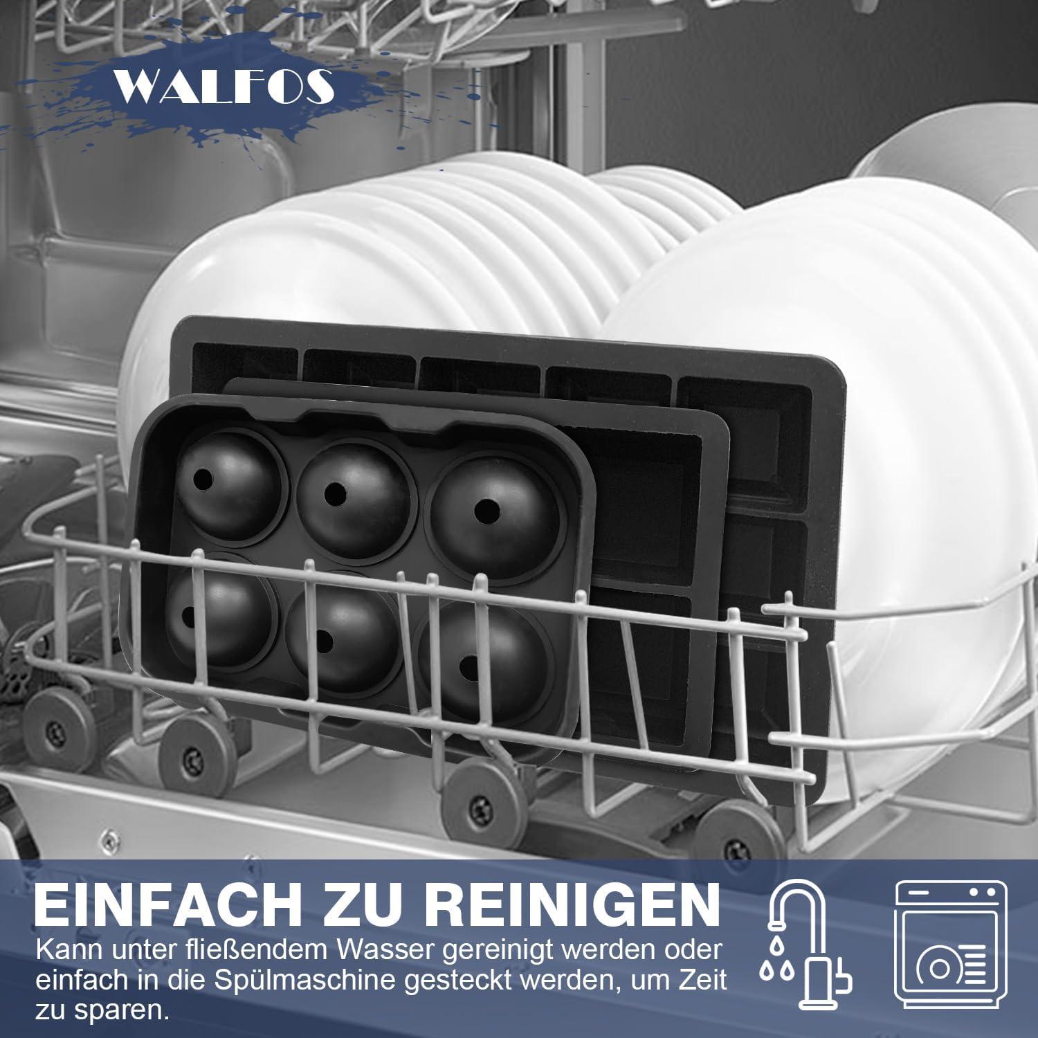 Silikon Eiswürfelform Set 15-Loch groß quadratisch BPA-frei