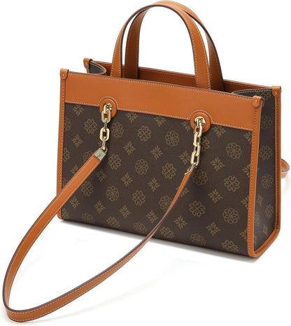 Leder Damen Handtasche Umhängetasche Groß Braun