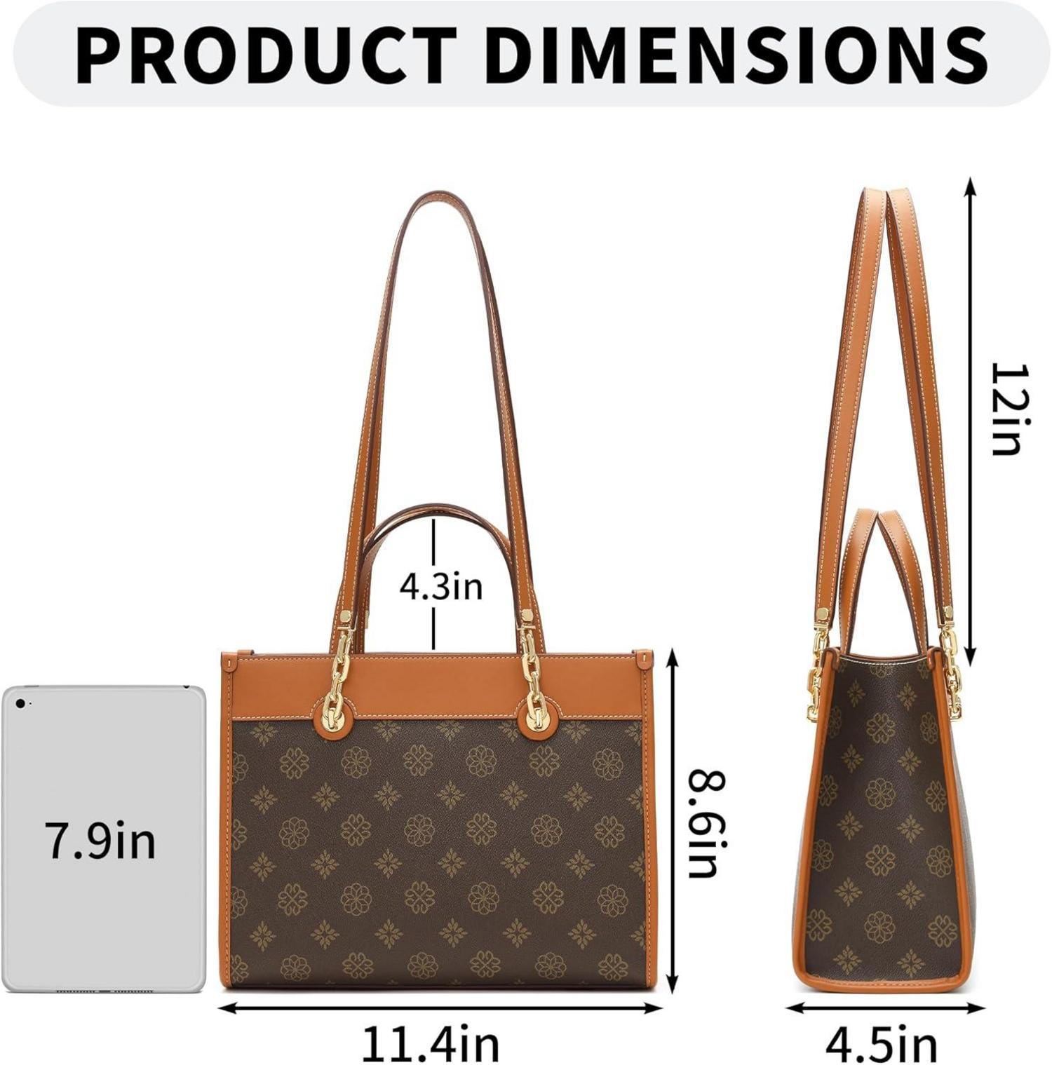 Damen Handtasche Leder Umhängetasche Groß Braun E