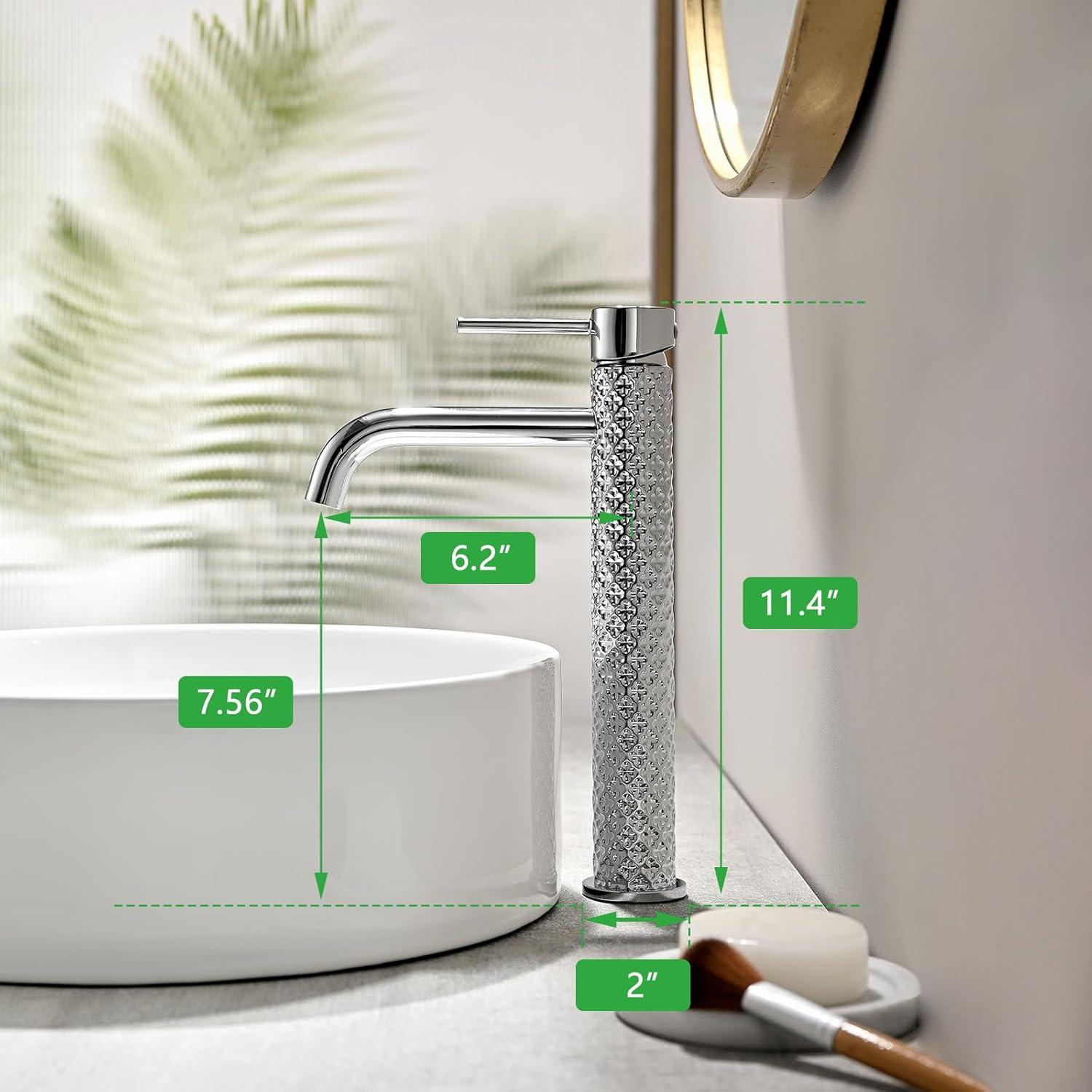 Moderne Chrom Waschtischarmatur mit Einhebel-Mischbatterie