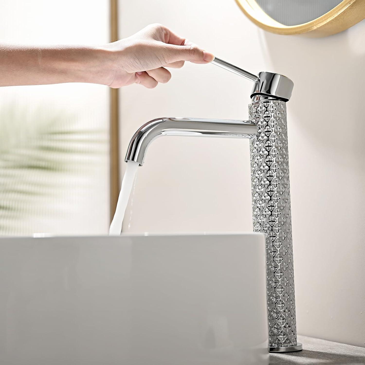 TIMACO Chrom Wasserhahn Waschtischarmatur Einhebel-Mischbatterie 11.4in
