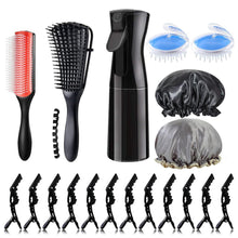 Haarbürsten Set mit Sprühflasche, Kopfhaut Massagebürste & Zubehör