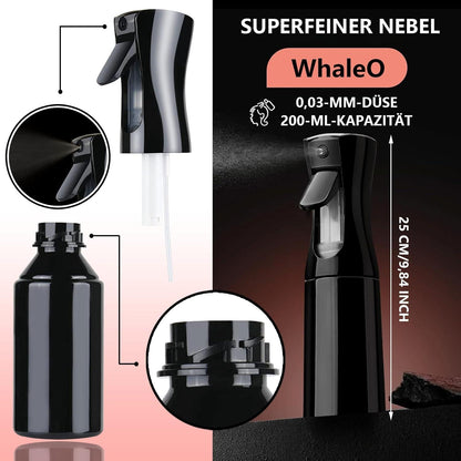 WhaleO Haarbürsten Set Sleek Look Kopfhaut Massage Sprühflasche Abteilklammern