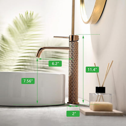 Roségold Einhebel-Mischbatterie Badarmatur 11,4in Wasserhahn