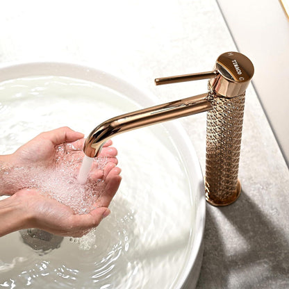 Roségold Einhebel-Mischbatterie Badarmatur TIMACO Wasserhahn 11,4in