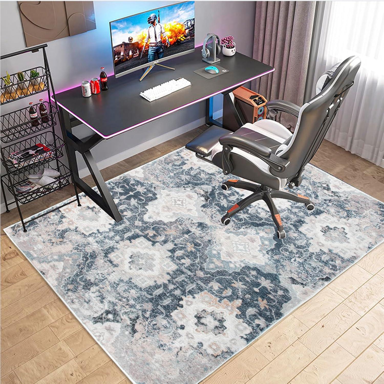 Bodenschutzmatte 150x120cm Gaming Bürostuhl Teppich rutschfest