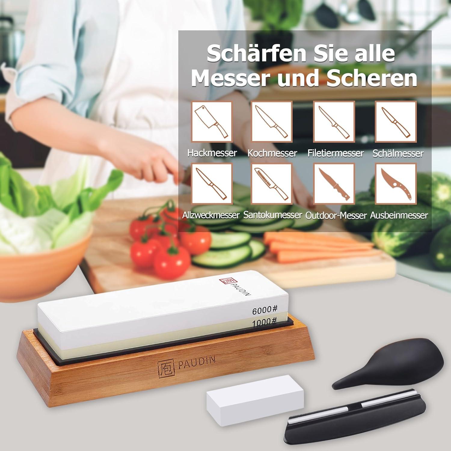 Premium Whetstone Messerschärfstein 1000/6000 Körnung - Wasserstein