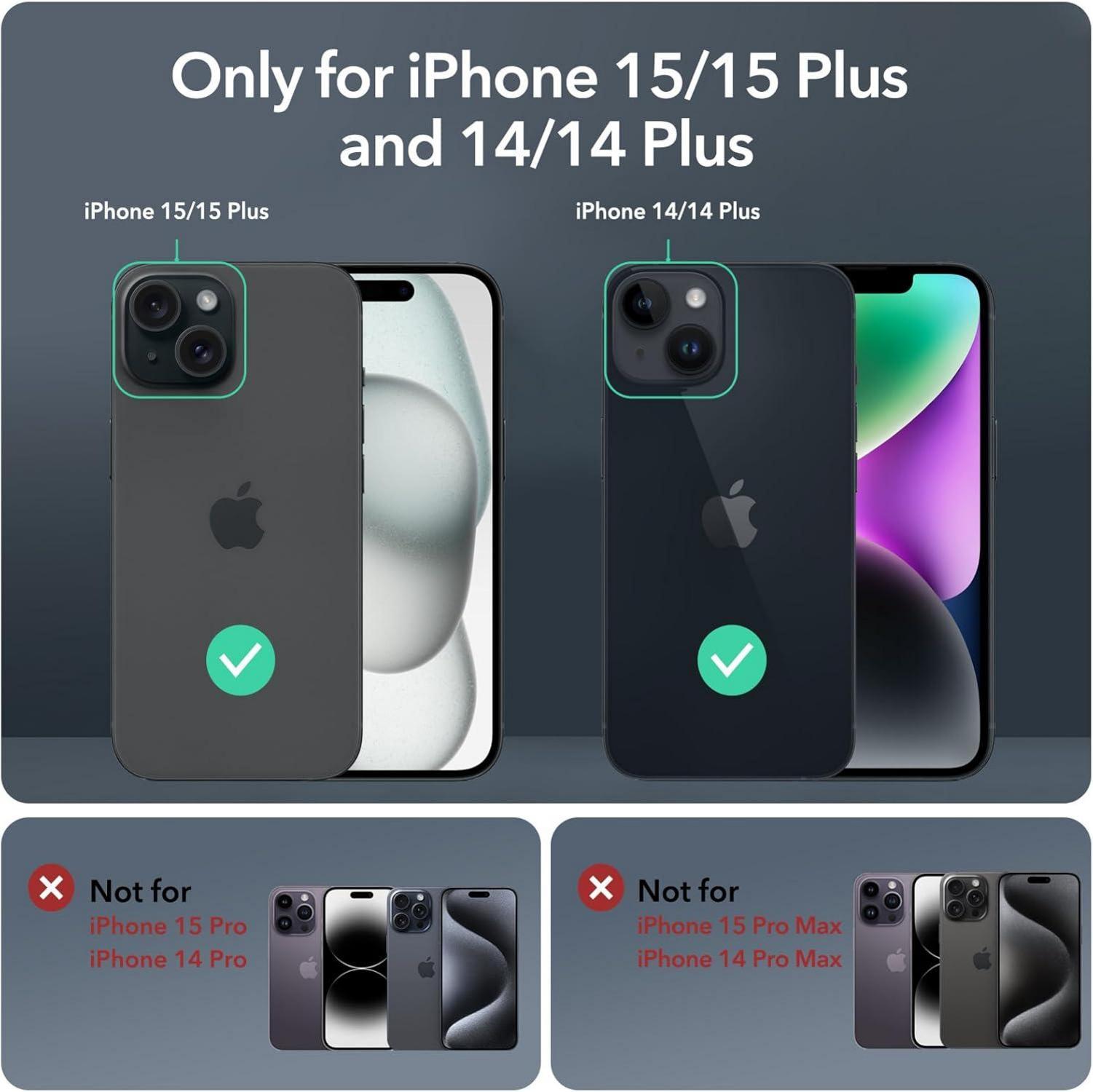 ESR Kamera Schutz für iPhone 15/14 Plus, Armorite Linsen