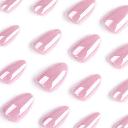 24er Pack Rosa Chrome Kurze Nägel Zum Aufkleben Press on Nails