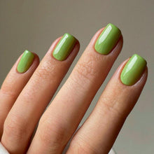 24er Set Grün Kurze Nägel Aufkleben Glossy Fake Nägel