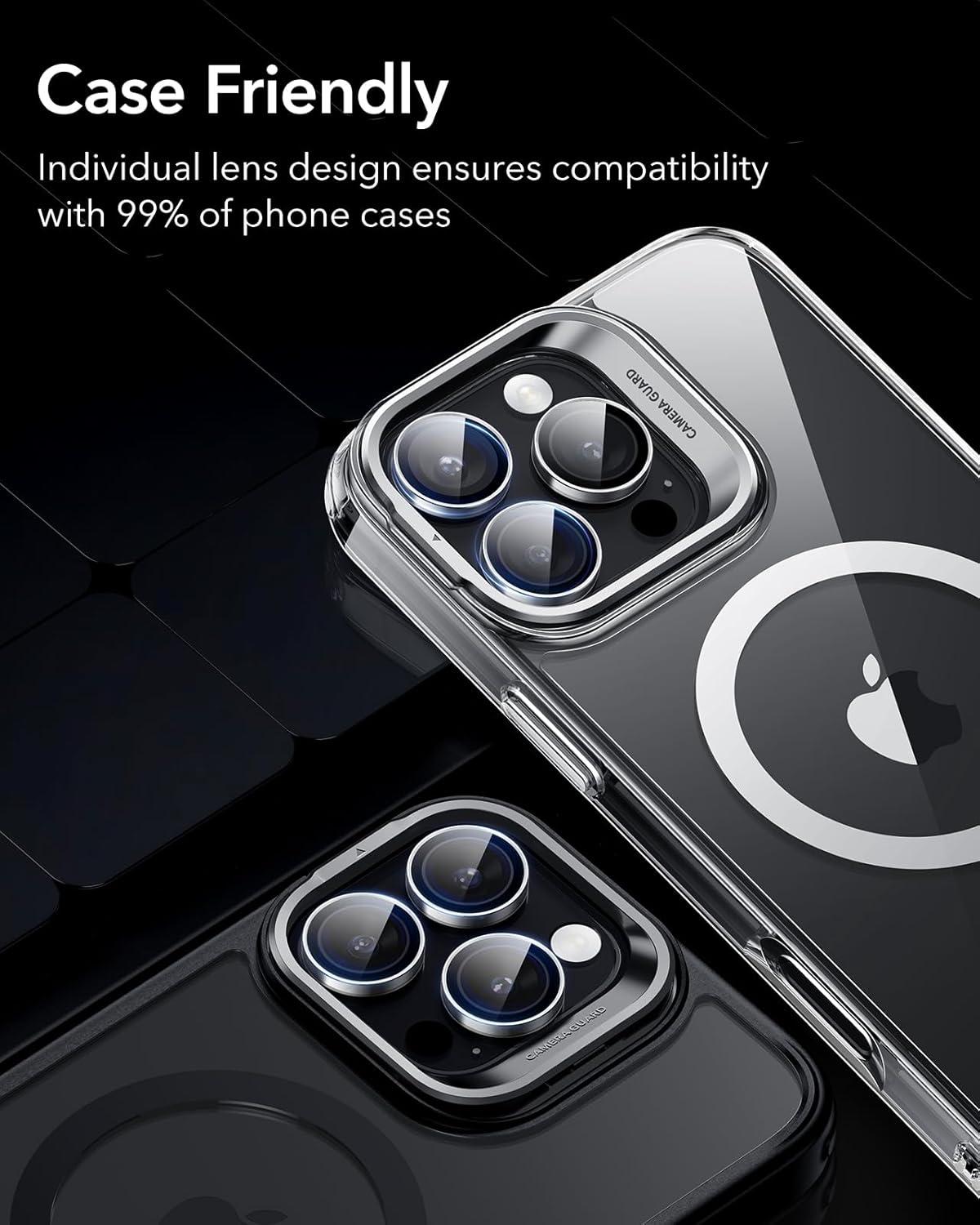 ESR Kamera Schutzfolie iPhone 16 Pro Max 15 Pro Max 14 Pro Max, gehärtetes Glas, Armorite Serie, klar