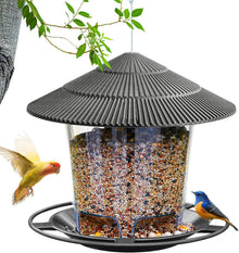 Vogelfutterspender Wetterfest mit Überdachung zum Aufhängen
