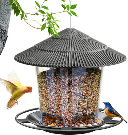 Vogelfutterspender Wetterfest mit Überdachung zum Aufhängen