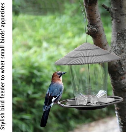 Vogelfutterspender Wetterfest Vogelhaus Aufhängen Transparent 1,4kg
