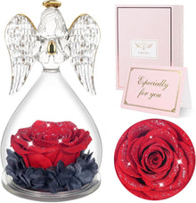 Ewige Rose Engel Figur Glasdom Muttertagsgeschenk