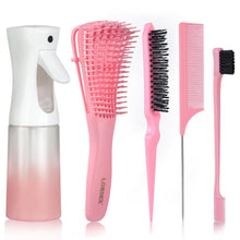 Haarbürste mit 200ml Haar Sprühflasche und Entwirrbürste Set