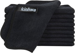 Mikrofasertücher Schwarz Putzlappen Küche Reinigung 10 Stück 20x20 cm