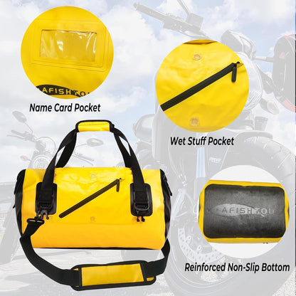 40L Wasserdichte Motorrad-Duffelbag – Gelb