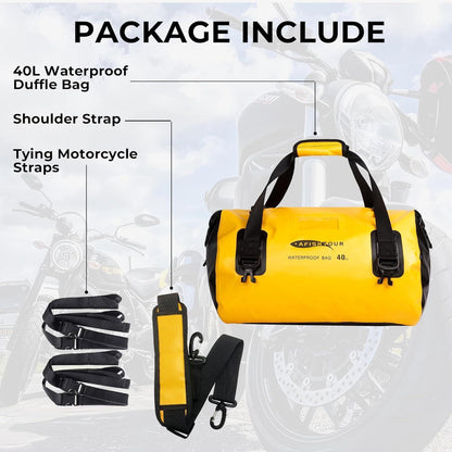 40L Wasserdichte Motorrad-Duffelbag – Gelb