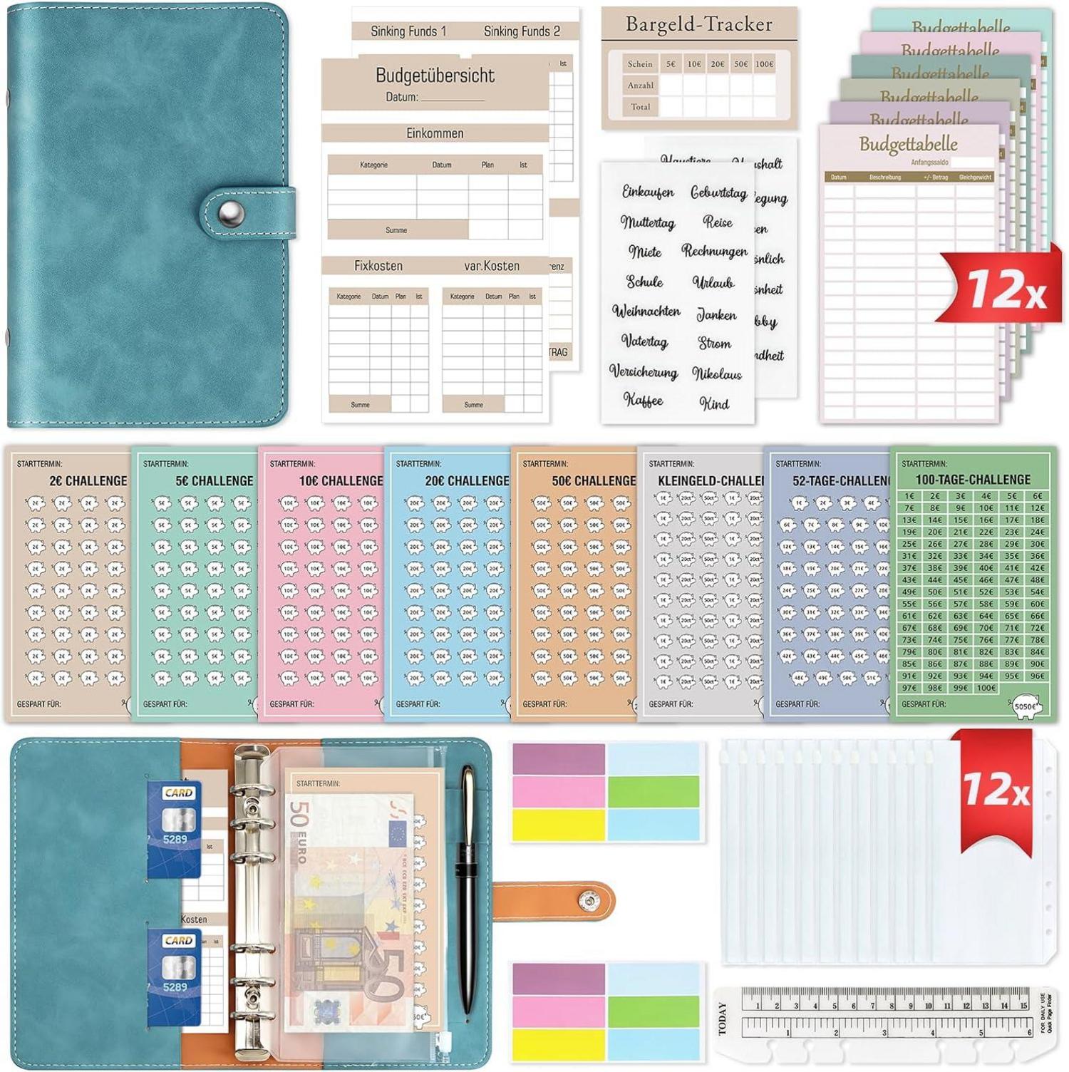 Budget Planner Deutsch Geld Sparen Startset Sparbuch 8 Challenges