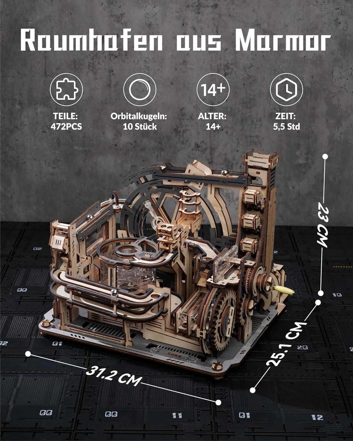 3D Holzpuzzle Kugelbahnen für Erwachsene Motorbetrieben mit