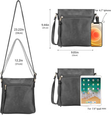 dobsechs Umhängetasche aus PU-Leder für Damen, Crossbody mit