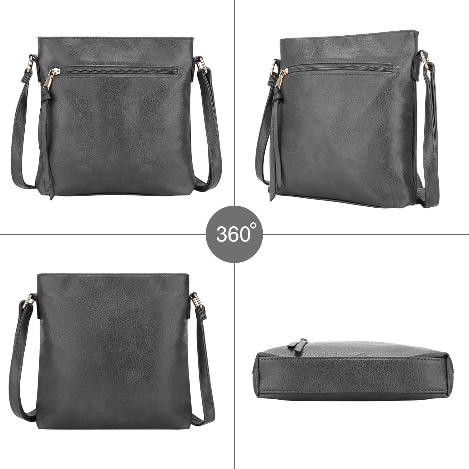 Damen Umhängetasche Crossbody Tasche PU-Leder mehrere Taschen