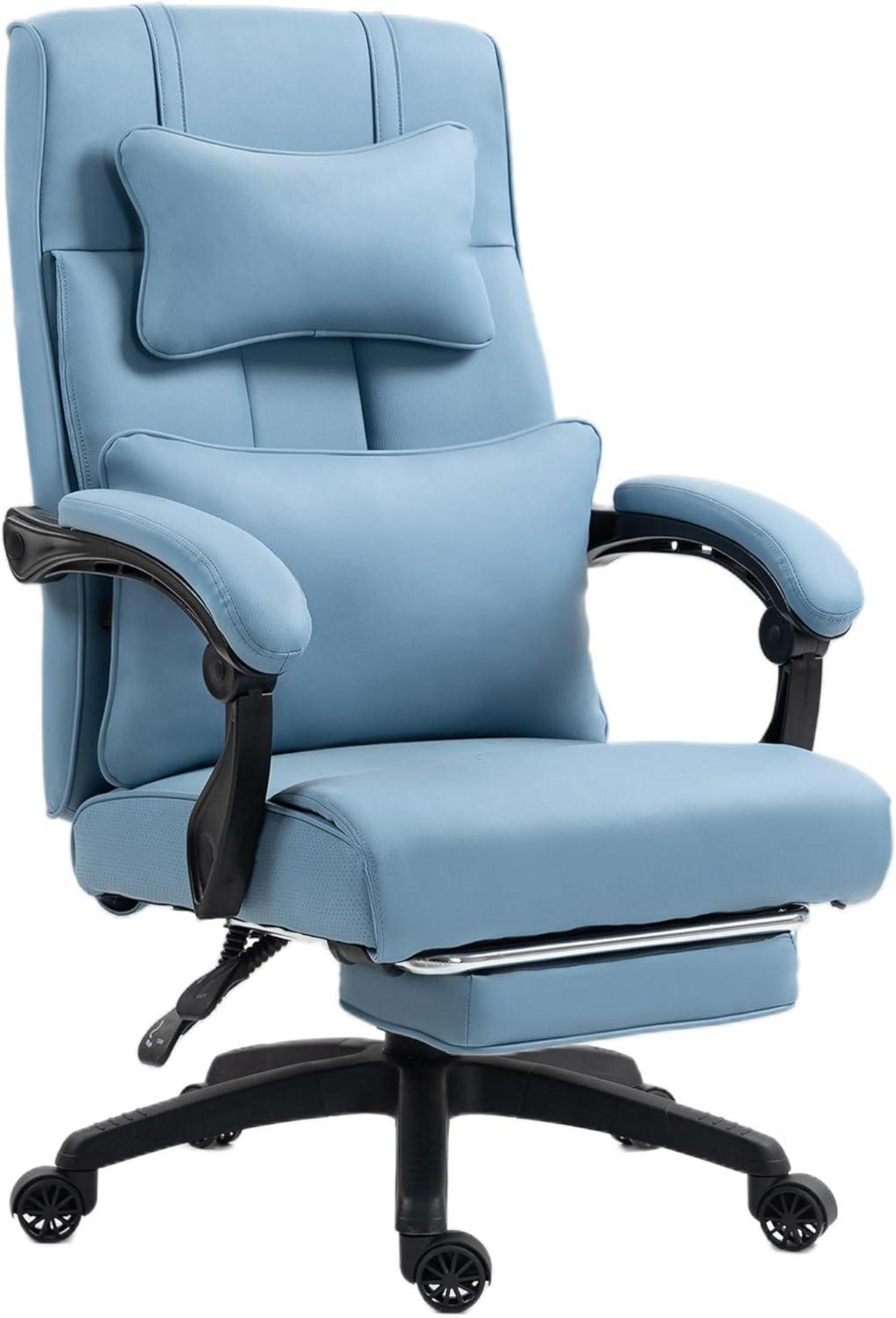 Chefsessel Bürostuhl Ergonomisch mit Fußstütze und Lendenwirbelstütze