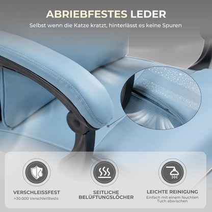 Chefsessel Bürostuhl Ergonomisch mit Fußstütze Lendenwirbel