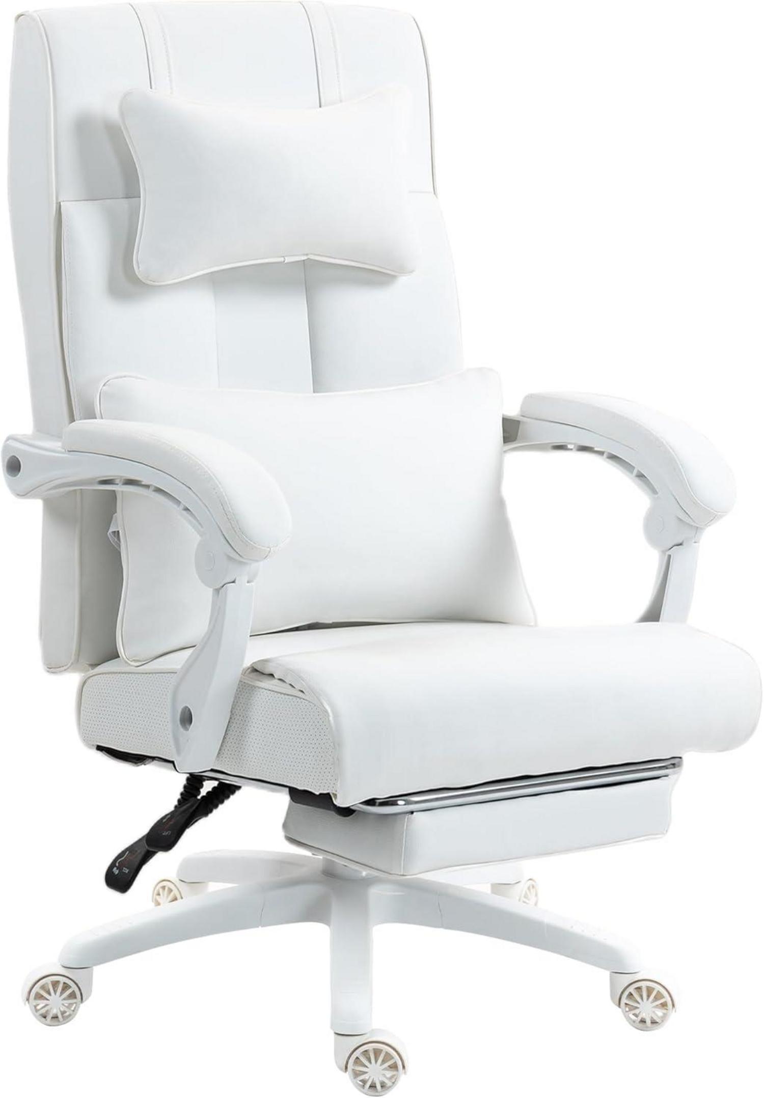 Ergonomischer Chefsessel mit Fußstütze und Lendenwirbelstütze