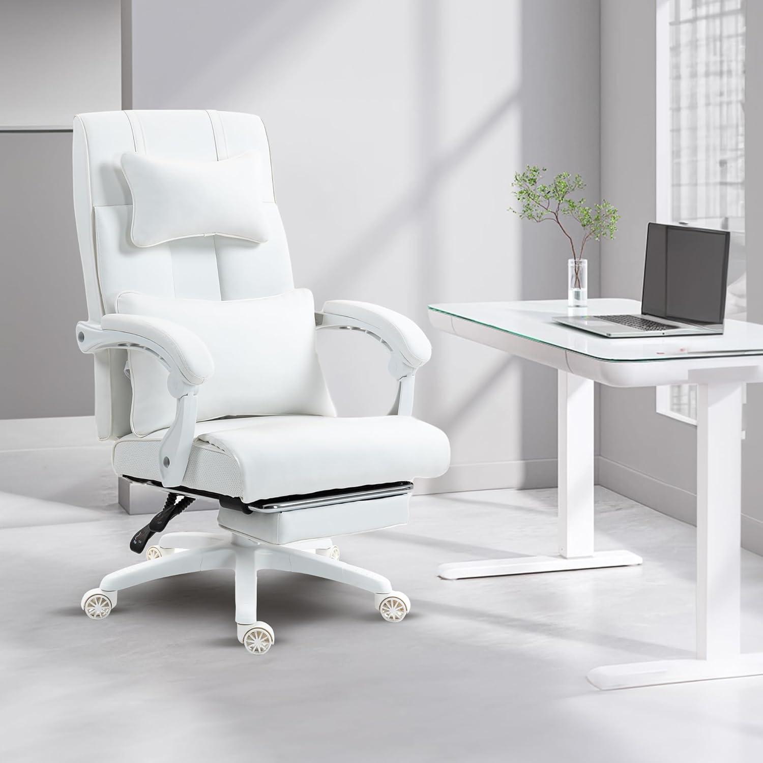 Dowinx Chefsessel Bürostuhl Ergonomisch mit Fußstütze und