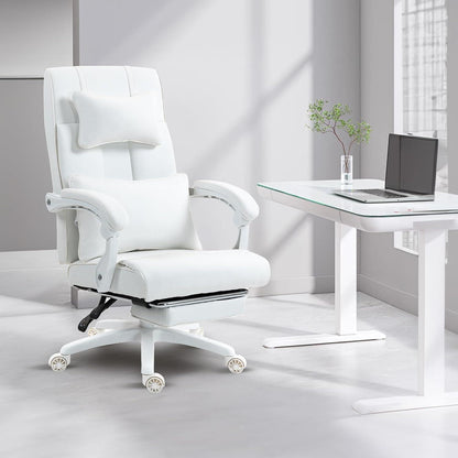 Dowinx Chefsessel Bürostuhl Ergonomisch mit Fußstütze und